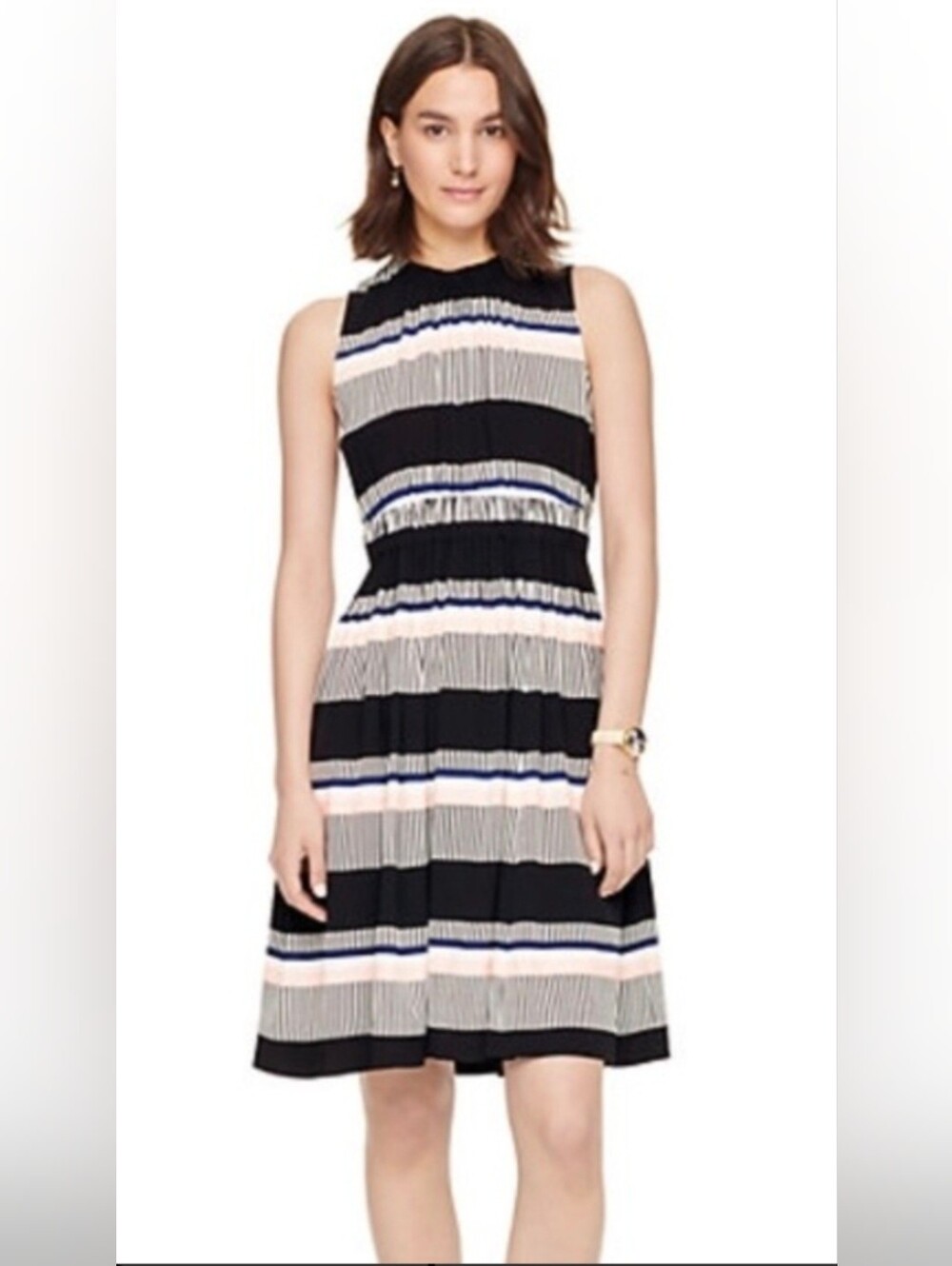 Kate Spade New York "Bay Stripe" Tie-Back Sleeveless Dress Size 4